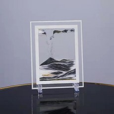 와이에스컴퍼니 모래시계 액자 17 x 23 cm, 블랙 화이트