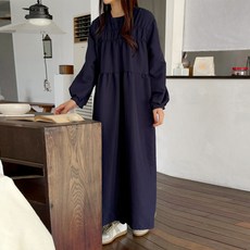 보리맘 빅사이즈 엘라스틱 셔링 롱 임부복 원피스 a971
