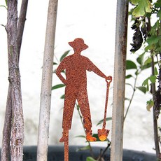 Steel Deco 園藝男式 A 植物鎬 72 x 250 x 1.2 mm, 腐蝕棕