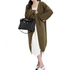 리온 여성용 골지 임부복 임산부 롱 가디건 HR345
