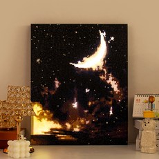 아트조이 DIY LED 캔버스형 보석십자수 40 x 50 cm, 밤하늘, 1개