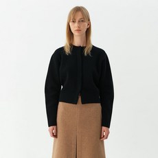 우드세이지 여성용 숏 볼륨 니트 가디건