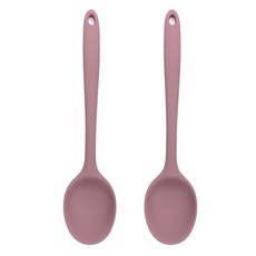 파스텔톤 실리콘 요리스푼, 다크핑크, 2개
