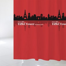 디자인수풀 샤워 커튼 북유럽 스타일 sc441 S 1520 x 1880 mm + 플라스틱 고리 12p + 커튼봉 화이트 풀세트, 1세트, 멀티(혼합)컬러