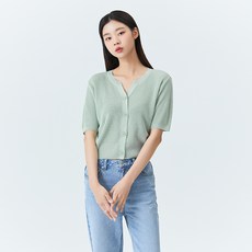 린넨반팔가디건