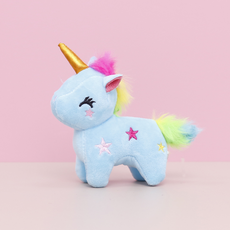 비트윈 퓨보 귀여운 유니콘 애착 인형, 블루, 1개, 12cm
