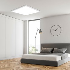 원하 시그마 LED 50W 슬림 직하 무타공 조명 640 x 640 mm, 화이트 + 주광색 화이트 + 주광색