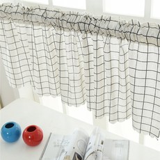 AM International Ignas簡約遮簾, 11 白色格子
