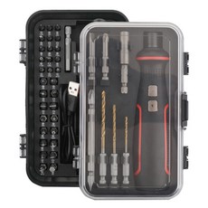 充電起子機 起子頭41件組, 雙LED照明燈設計, Type-c充電, 可拆卸電池, 強勁持久, 電動螺絲起子, 1盒