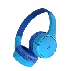 벨킨 어린이용 사운드폼 미니 무선 온이어 헤드폰, 블루, AUD002