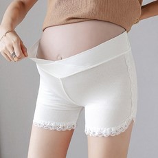 임산부 절개 플라워 레이스 착붙 속바지