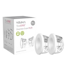 YOUHA 優合 優捷Express Cups Plus 雙邊免手持真空集乳杯2件組 28mm，解放雙手輕鬆集乳, 1組, 單一顏色