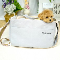  개과천선 강아지 꼼R 슬링백, 그레이 