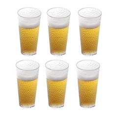 워터닥 하이볼 투명 패턴 유리잔, 6개