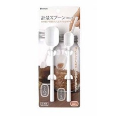 inomata 長量匙2入組, 兩種容量計量(15ml/5ml), 輕巧尺寸, 長柄設計, 大+小, 1組