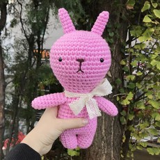 아이한코 뚱이 Big 코바늘 뜨개질 손뜨개 DIY인형세트, 1세트, 033 딥핑크 - 블라블라인형diy