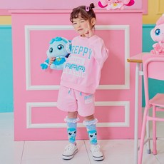 프리미에팜 여아용 캐치 티니핑 꾸래 프레피 4부 바지