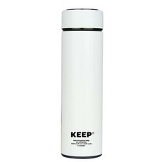 KEEP LED 터치식 온도표시 텀블러, 화이트, 500ml