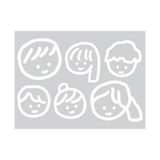 제로퍼제로 차량용 스티커, 패밀리 2 화이트, 1개