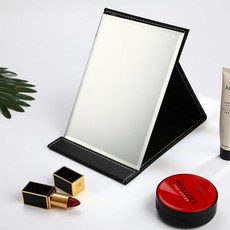 접이식 휴대용 테이블 거울 미디엄 125 x 170 mm, 03 검은색