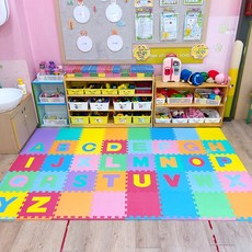 손할매 퍼즐매트 알파벳 영어 26p + 색동 무지 10p, 혼합색상, 1세트