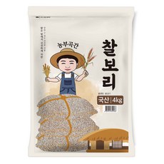 농부곡간 2023년산 햇곡 국산 찰보리, 4kg, 1개