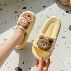 여울스퀘어 여성용 귀여운 마카롱 슬리퍼 테디베어