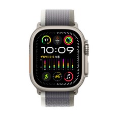 Apple 애플워치 Ultra 2 티타늄 트레일 루프, 그린/그레이, S/M, 49mm, GPS+Cellular