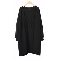 플랜데이 여성용 데일리 브이넥 소매 퍼프 롱 가디건