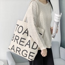 TOAST 알파벳 레터링 캔버스 에코백