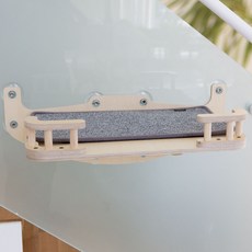 Monello 貓咪喵蜜大型原木壁掛式窗戶貓咪跑步機 GO23104, 灰色, 1個