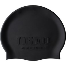 토네이도 양각 실리콘 수영모자 TC-2000, BLACK, 1개