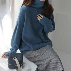 디어로라 여성용 알파카 오버핏 니트폴라