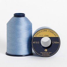 COTTONVILL 高級縫紉機線 Set 2捲, 45'S/2 色號 C045, 1700 公尺, 聚酯纖維 100%, 韓國製造