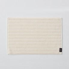 HANSSEM BAISQUE條紋毛巾腳踏墊, Ivory
