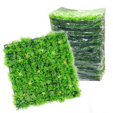 조아트 바닥 블록 인조 꽃 연결형 잔디 옐로우 25 x 25 cm, 10개