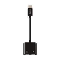 엑토 USB C-C타입 이어폰 충전 듀얼 젠더 AUXA-03, 5.8cm, 블랙, 1개