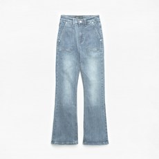 미쏘 여성용 아웃포켓 슬림 부츠컷 데님