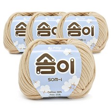 솜이 패브릭얀 뜨개실 65g 4p, 502 베이지, 4개