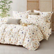 J-bedtime 床寢時光 台灣製絲柔棉雙人被套 聖誕小清新 D(210 x 180cm)