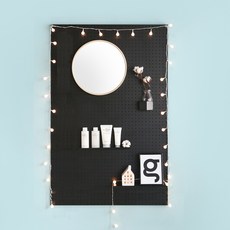 마그네틱 보드 타공판 800 x 1000 mm, 1개, 블랙