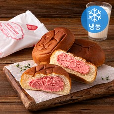 신라명과 연유 딸기 크림빵 4개입 (냉동), 420g, 1봉