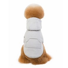 반려동물 기모 포켓 후드 자켓, 그레이, 1개