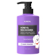 쿤달 BT21 단백질 헤어 트리트먼트 베이비파우더향, 1개, 500ml
