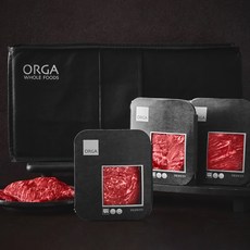 ORGA 무항생제 인증 한우 1+등급 만족 정성세트 (냉장), 1.2kg, 1세트