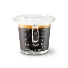 CafeDeAmour 把手玻璃量杯 70毫升, 玻璃材質 耐熱5-100°C, 混色, 70ml, 1個