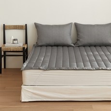 Maatila 灰色固定帶式床墊 155x205公分, 雙人 155*205cm, 炭灰色