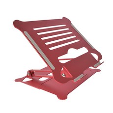 노트북 거치대 받침대-추천-스트라이프 홀 노트북 거치대, 레드