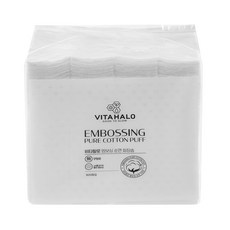 VITAHALO 壓紋化妝棉，800片，100%天然純棉, 1包