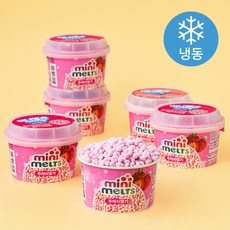 미니멜츠 후레쉬딸기 구슬아이스크림 (냉동), 50g, 6개